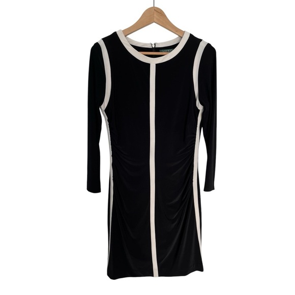 Ralph Lauren Outlined Black and White Dress size 10 - Picture 1 of 5